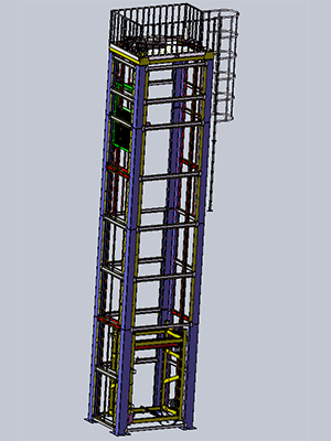 框架型提升機——四立柱式